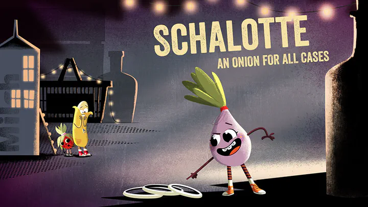 "Schalotte - An onion for all cases" at the Cartoon Forum